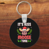 Porte-clés It's Kiss Moose Time Play On Words For Christmas (Recto)