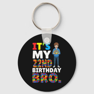Porte-clés Its My 22nd Birthday Bro Boy Cake Building Blocks 