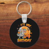 Porte-clés Its My 4th Birthday Dinosaur Skeleton Mummy Hallow (Recto)