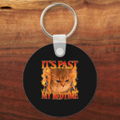 Porte-clés It's Past My Bedtime Funny Cat Meme Animals Humor  (Recto)
