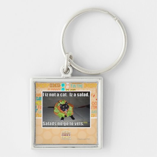 Porte-clés Iz I pas un chat. Iz une salade (Devant)