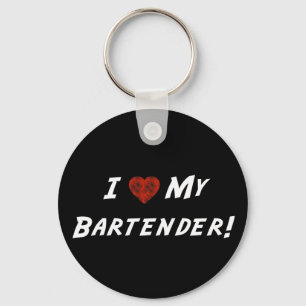 Porte-clés J'♥ Mon barman !