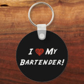 Porte-clés J'♥ Mon barman ! (Recto)