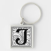 Porte-clés J Monogramm schwarz weiß Schlüsselanhänger (Devant)