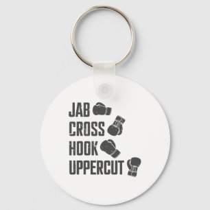 Porte-clés Jab Cross Hook Uppercut Funny Boxing Entraînement