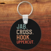 Porte-clés Jab Cross Hook Uppercut Kickboxer Kickboxing (Recto)
