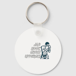 Porte-clés Jab Hook Cross Uppercut Boxer Pour Boxer Hommes Bo