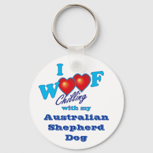 Porte-clés J'aboie le berger australien