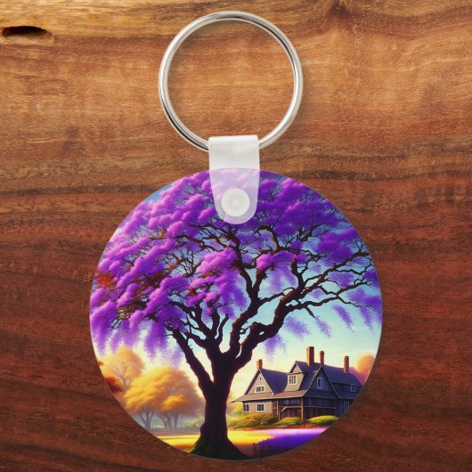 Porte-clés Jacaranda Tree Farm House, Keyring (Recto)