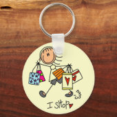 Porte-clés J'achète des t-shirts et des cadeaux (Recto)