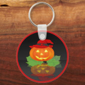 Porte-clés Jack-o'-lantern et sa réflexion - (Recto)
