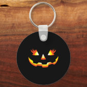 Porte-clés Jack-o'-lantern Face Citrouille Eyelashes Hallowee (Recto)