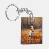Porte-clés Jack Russell à l'automne Feuilles automne Inspire (Devant gauche)