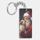 Porte-clés Jack Russell Avec Noël Festif Du Père Noël (Devant gauche)