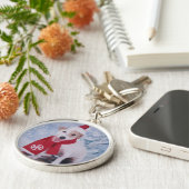 Porte-clés Jack Russell Terrier - aide de père Noël (Côté)