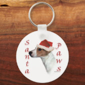 Porte-clés Jack Russell Terrier Père Noël Paws (Verso)