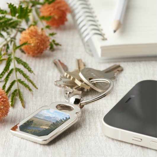 Porte-clés Jackson Hole Mountains et River (Côté )