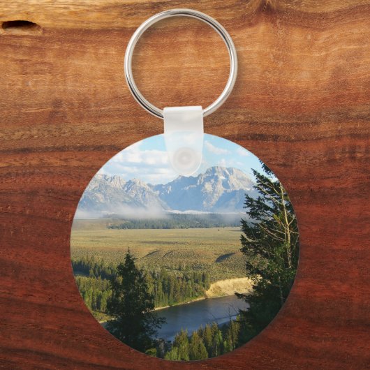 Porte-clés Jackson Hole Mountains et River (Verso)