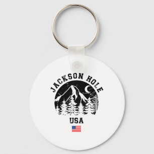 Porte-clés Jackson Hole Wyoming Station de ski alpin Amer
