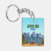 Porte-clés Jackson Hole Wyoming Vintage (Devant gauche)