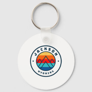 Porte-clés Jackson Wyoming Ski Snowboard Famille Ski Tri
