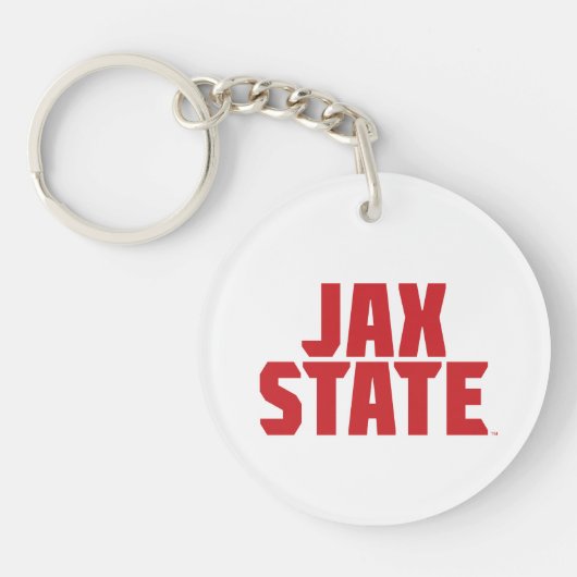 Porte-clés Jacksonville State University JAX STATE Bold Red (Devant)
