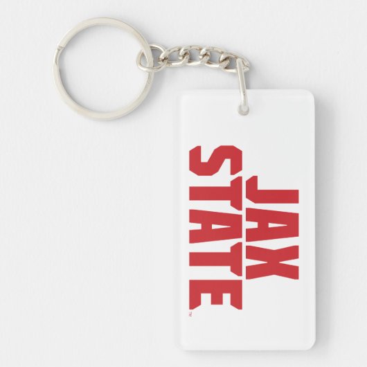 Porte-clés Jacksonville State University JAX STATE Bold Red (Devant)