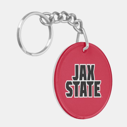 Porte-clés Jacksonville State University JAX STATE Bold Text (Devant gauche)