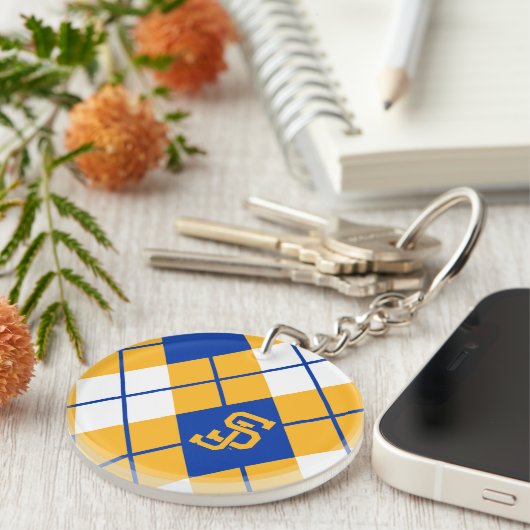 Porte-clés Jacquard de Spartans d'état de San Jose (Devant droit)