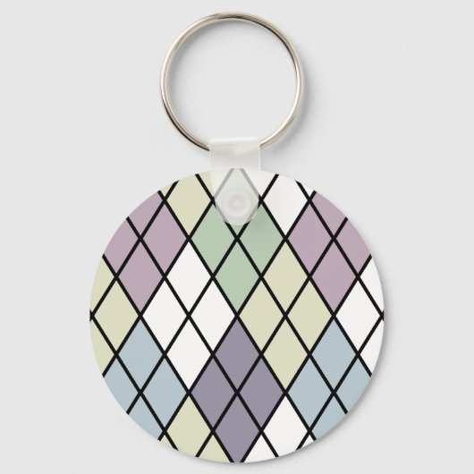 Porte-clés Jacquard des diamants Pastel (Recto)