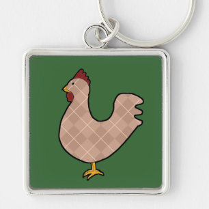 Porte-clés Jacquard Folk Art Rooster Porte - clé