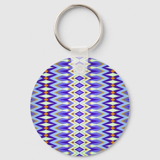 Porte-clés Jacquard Fun Blue et Orange (Recto)