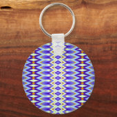 Porte-clés Jacquard Fun Blue et Orange (Recto)