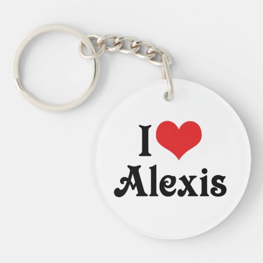 Porte-clés J'adore Alexis (Devant)