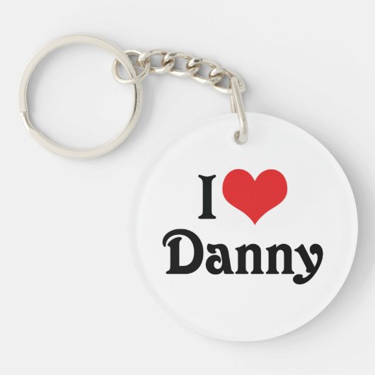 Porte-clés J'adore Danny (Devant)