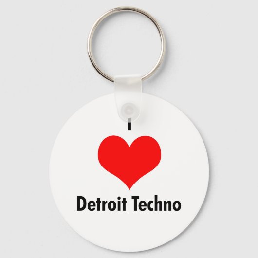 Porte-clés J'adore Detroit techno (Recto)