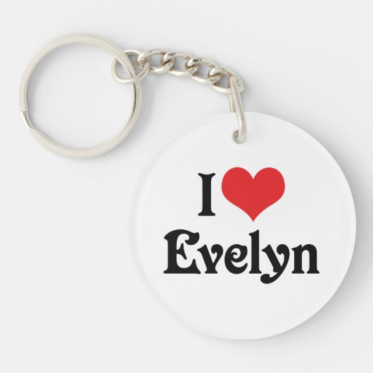 Porte-clés J'adore Evelyn (Devant)
