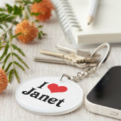 Porte-clés J'adore Janet (Devant Droit)