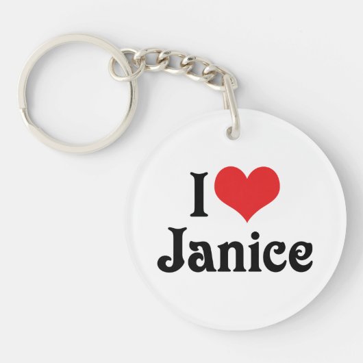 Porte-clés J'adore Janice (Devant)