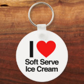 Porte-clés j'adore la glace au service doux (Recto)