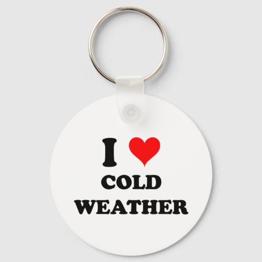 Porte-clés J'adore la météo froide (Recto)
