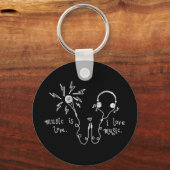 Porte-clés J'adore la musique. (Recto)