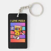 Porte-clés J'adore la pizza. (Dos)