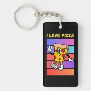Porte-clés J'adore la pizza.