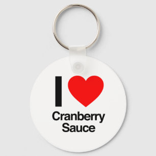 Porte-clés j'adore la sauce aux canneberges