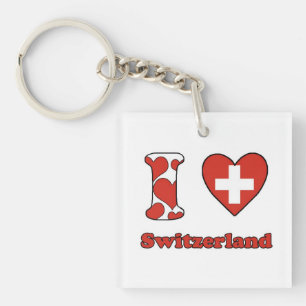 Porte-clés J'adore la Suisse