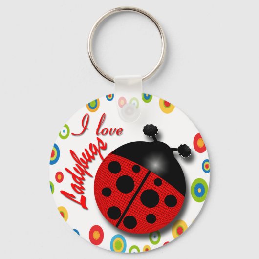 Porte-clés J'adore Ladybugs (Recto)