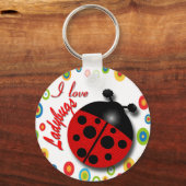 Porte-clés J'adore Ladybugs (Recto)