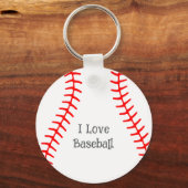 Porte-clés J'adore le baseball (Recto)