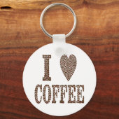 Porte-clés J'adore le café (Recto)